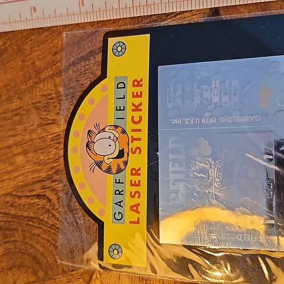 Vintage Garfield laser stickers sheet in car with Odie - Picture 2 of 10